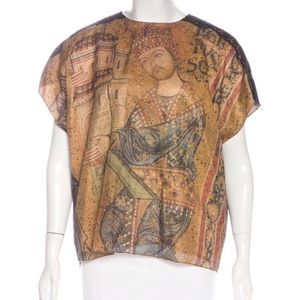 DOLCE & GABBANA Byzantine King Mosaic silk Top